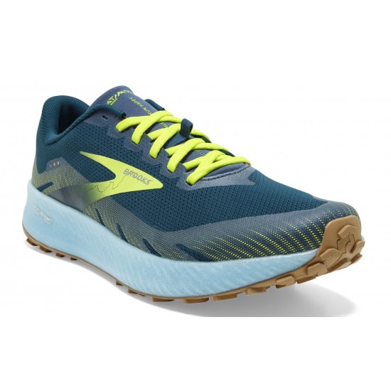 Brooks Catamount Blue/Lime/Biscuit Men