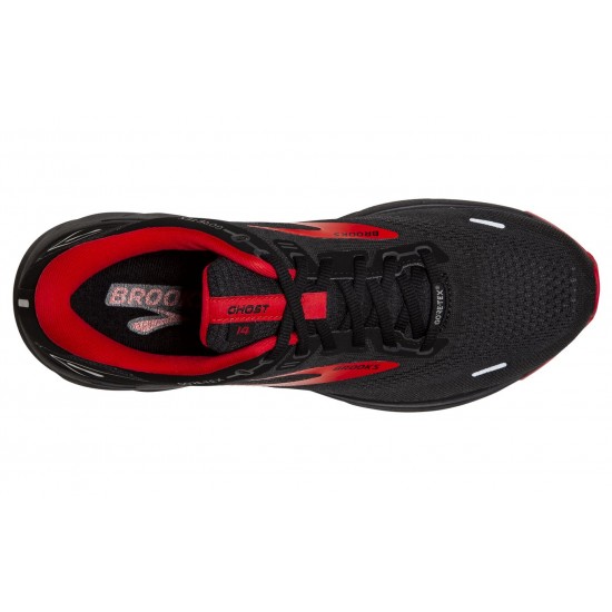 Brooks Ghost 14 GTX Black/Blackened Pearl/High Risk Red Men