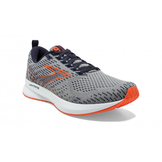 Brooks Levitate 5 Grey/Peacoat/Flame Men Brooks Levitate 5 Grey/Peacoat/Flame Men