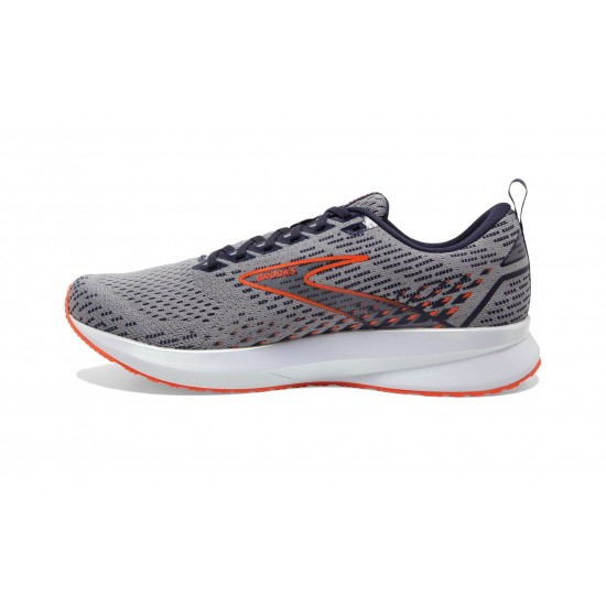 Brooks Levitate 5 Grey/Peacoat/Flame Men Brooks Levitate 5 Grey/Peacoat/Flame Men