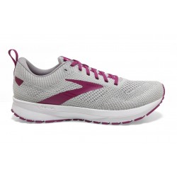 Brooks Revel 5 Grey/White/Baton Rouge Women