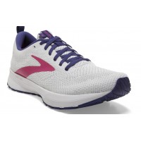 Brooks Revel 5 White/Navy/Pink Women