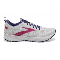 Brooks Revel 5 White/Navy/Pink Women