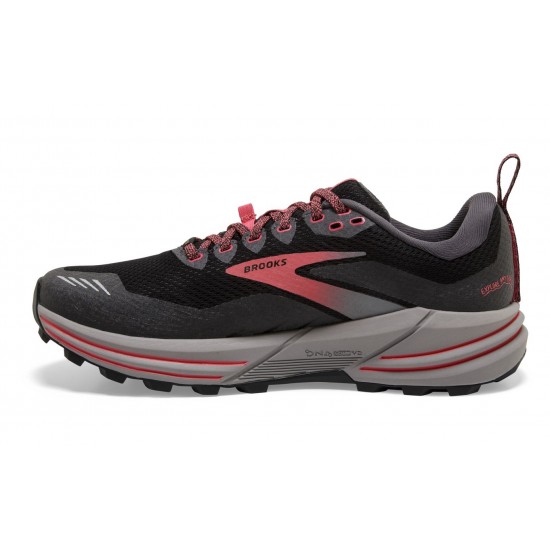 Brooks Cascadia 16 GTX Black/Blackened Pearl/Coral Women