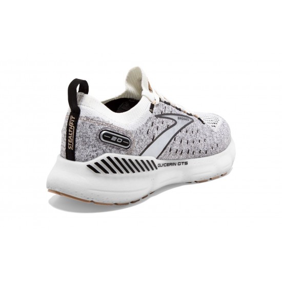 Brooks Glycerin StealthFit GTS 20 White/Black/Cream Women