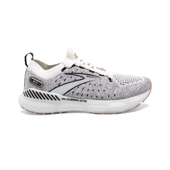 Brooks Glycerin StealthFit GTS 20 White/Black/Cream Women